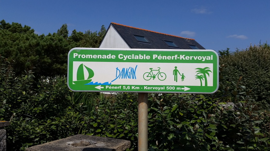 Damgan - sentier cyclable et piéton